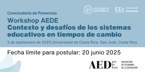 Banner convocatoria ponencias workshop AEDE
