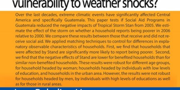 Can anti-poverty policies reduce vulnerability to weather shocks?