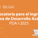 Convocatoria PDA 2025