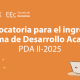 Convocatoria Programa de Desarollo Acádemico de los Estudiantes de Economía