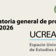 Convocatoria general de proyectos UCREA-2026